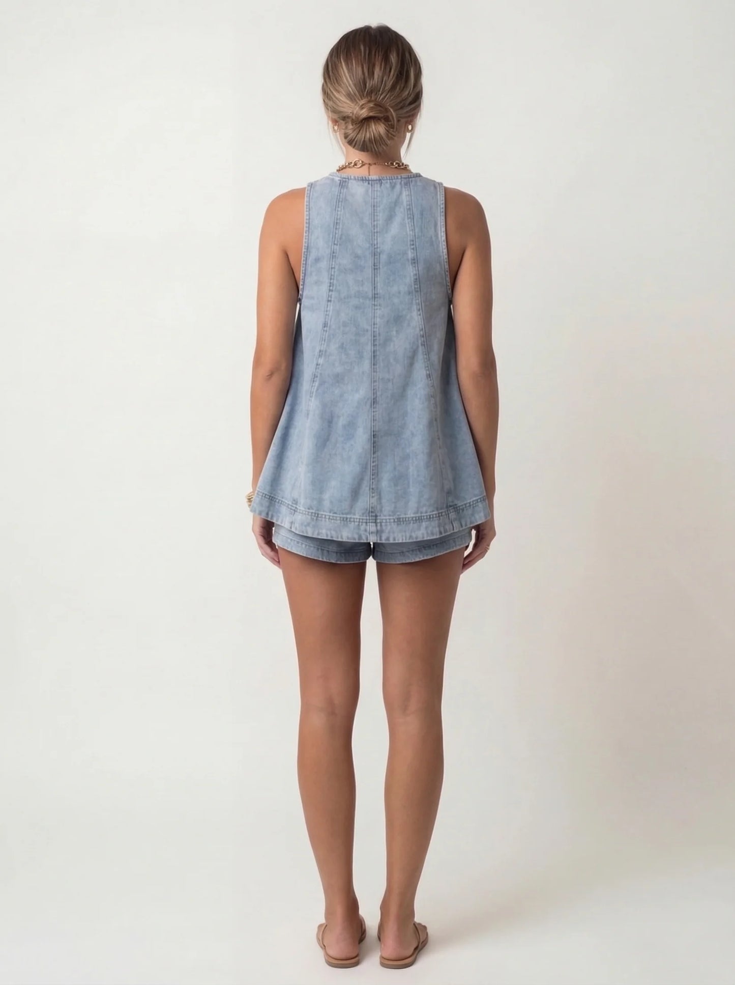 LuraLane™ Denim Two-Piece Set